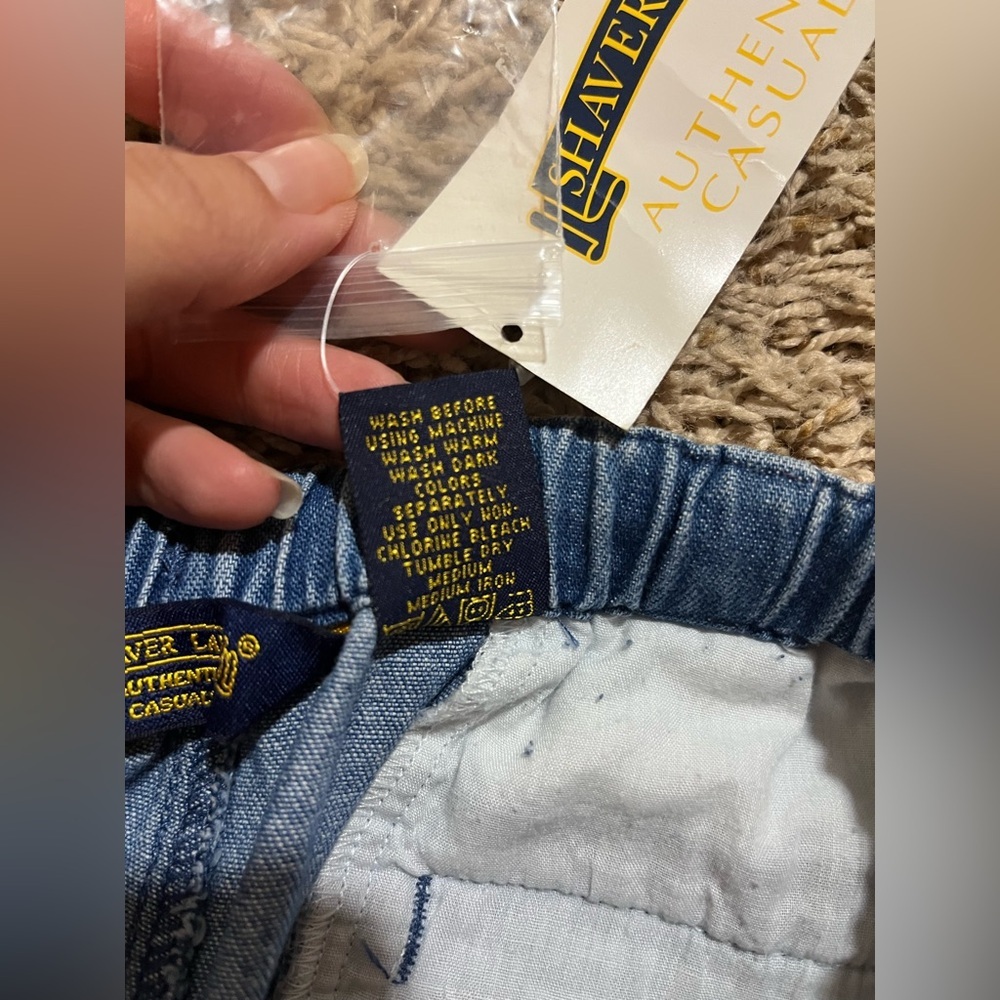 Vintage Shaver Lake Cotton Capri Pants Cinch elastic Waist - Picture 5 of 9